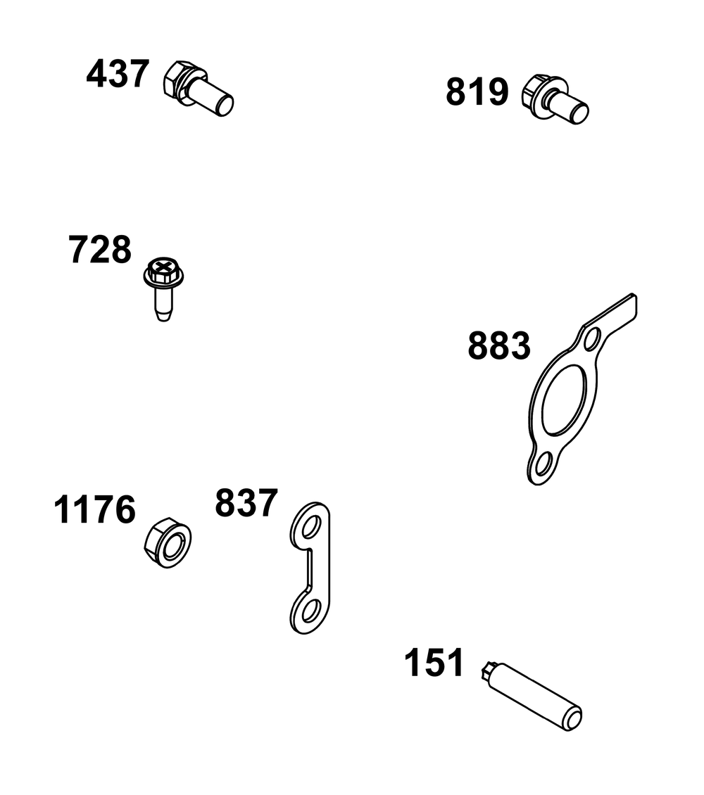 Exhaust Group Diagram and Parts List for 386447-0515-G1 200000 - 399999 Briggs and Stratton Engine